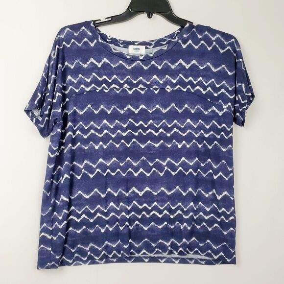 Old Navy MEDIUM Blue Stripe Top - Picture 1 of 3